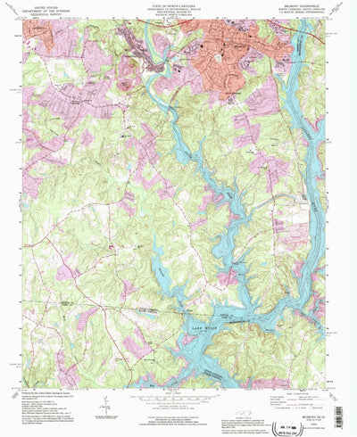 United States Geological Survey Belmont, NC-SC (1993, 24000-Scale) digital map