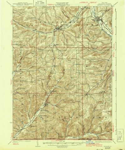 United States Geological Survey Belmont, NY-PA (1925, 62500-Scale) digital map