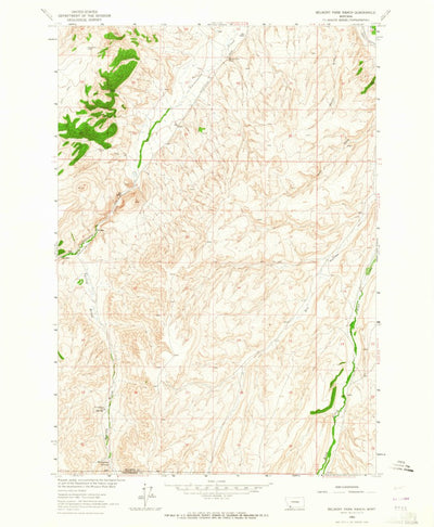United States Geological Survey Belmont Park Ranch, MT (1963, 24000-Scale) digital map