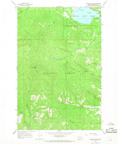 United States Geological Survey Belmont Point, MT (1965, 24000-Scale) digital map