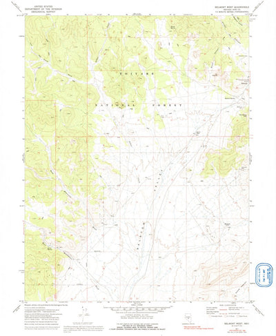 United States Geological Survey Belmont West, NV (1971, 24000-Scale) digital map