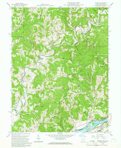 United States Geological Survey Belmont, WV-OH (1958, 24000-Scale) digital map