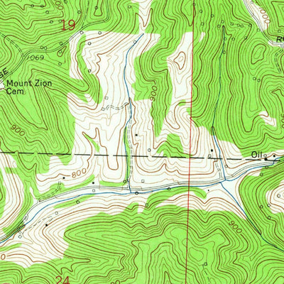 United States Geological Survey Belmont, WV-OH (1958, 24000-Scale) digital map