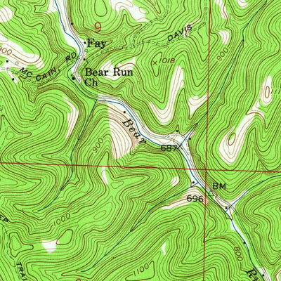 United States Geological Survey Belmont, WV-OH (1958, 24000-Scale) digital map