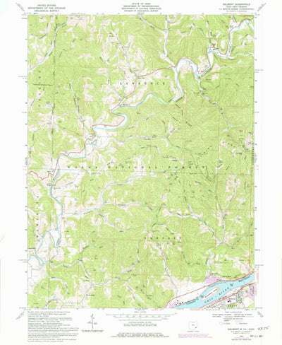 United States Geological Survey Belmont, WV-OH (1969, 24000-Scale) digital map
