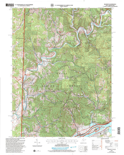 United States Geological Survey Belmont, WV-OH (2002, 24000-Scale) digital map