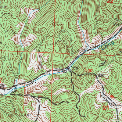 United States Geological Survey Belmont, WV-OH (2002, 24000-Scale) digital map