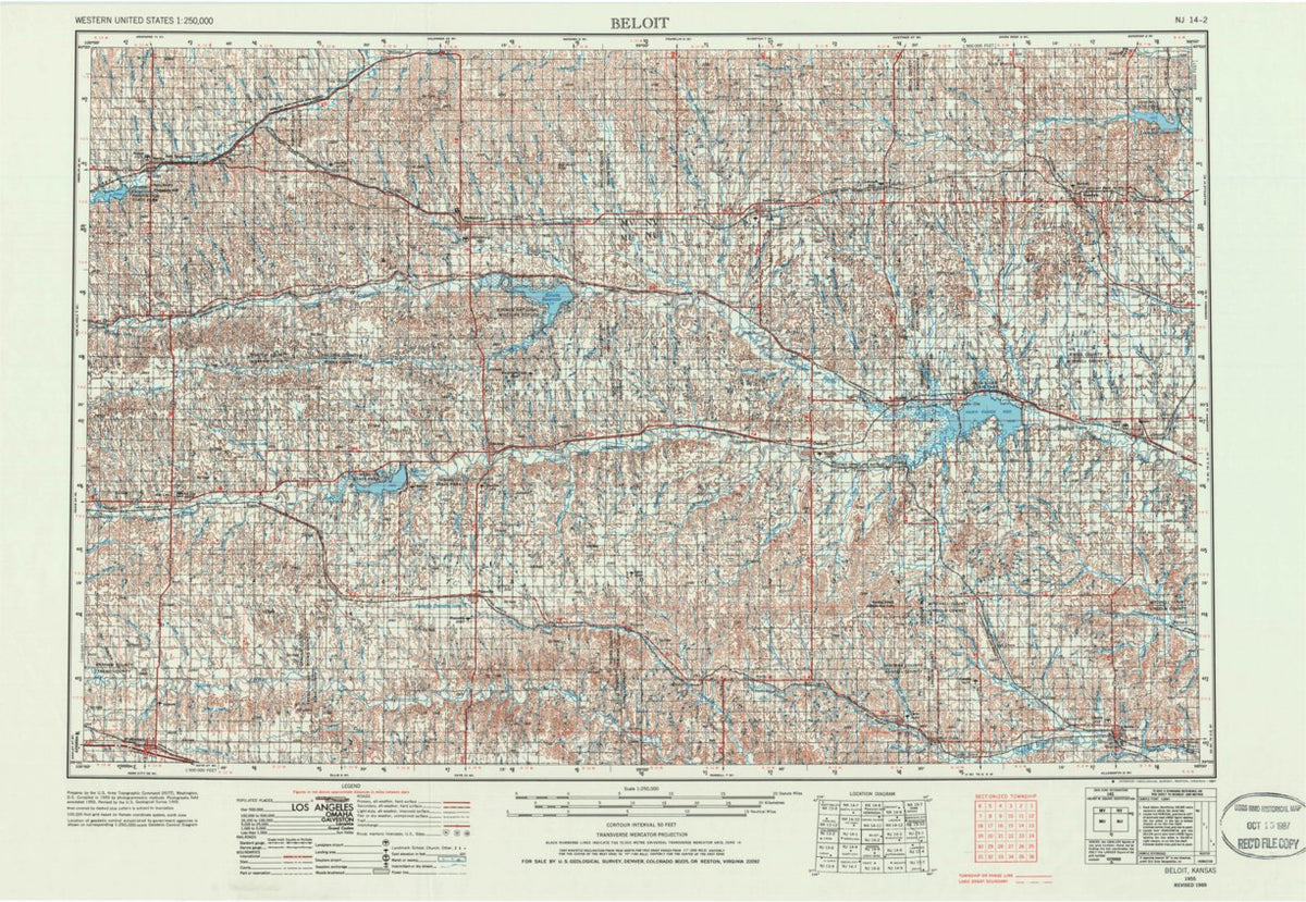 Beloit, KS (1955, 250000-Scale) Map by United States Geological Survey ...