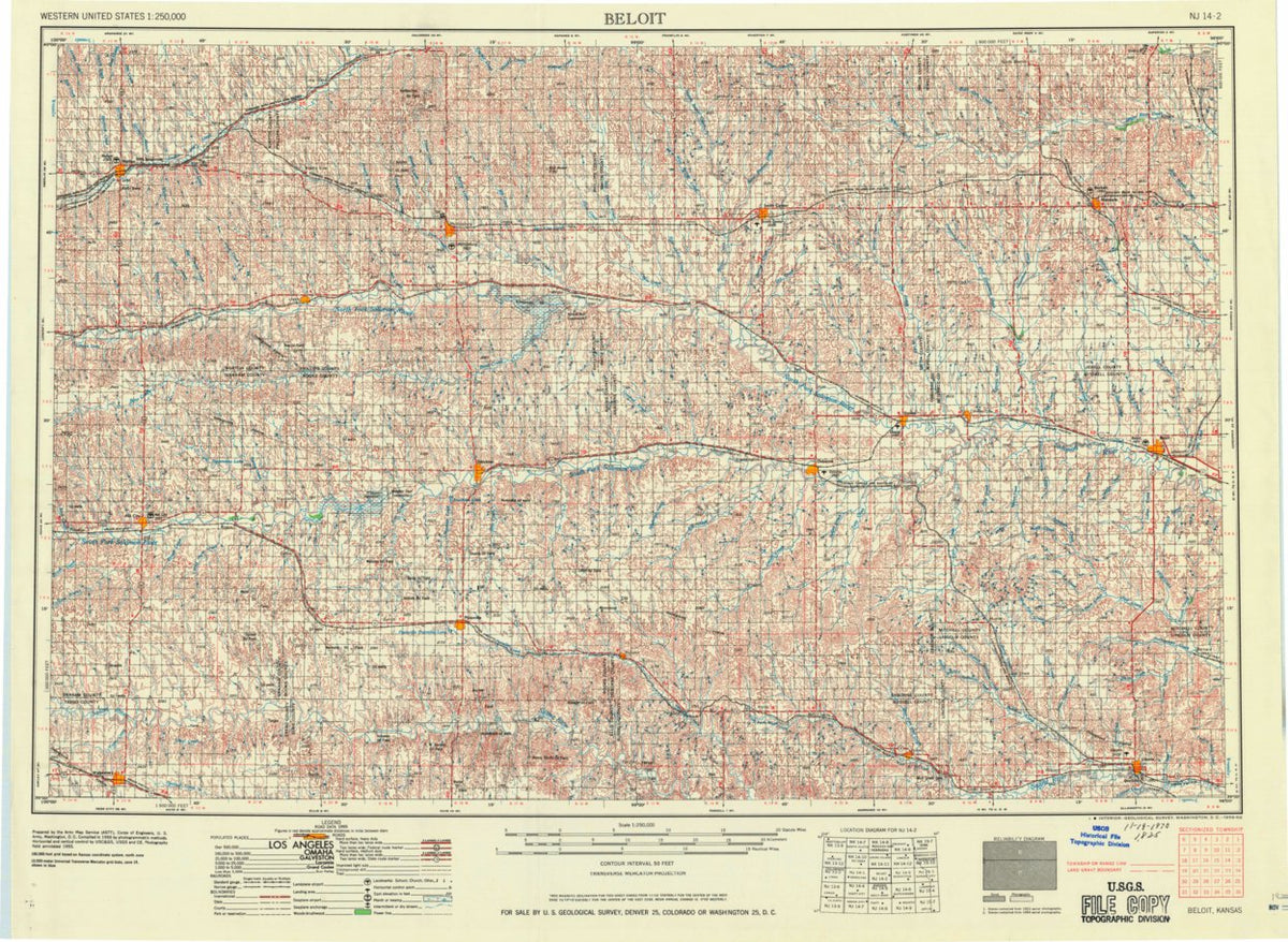 Beloit, KS (1959, 250000-Scale) Map by United States Geological Survey ...