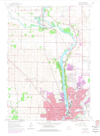 United States Geological Survey Beloit, WI (1962, 24000-Scale) digital map