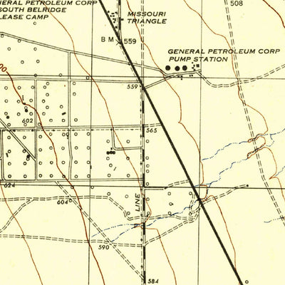 United States Geological Survey Belridge, CA (1943, 31680-Scale) digital map