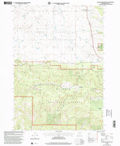 United States Geological Survey Belshaw Meadows, OR (1999, 24000-Scale) digital map