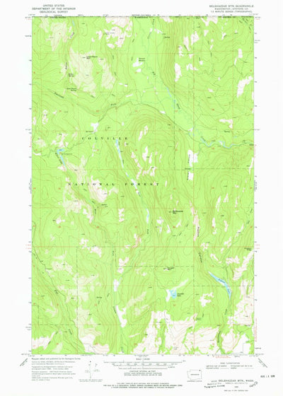 United States Geological Survey Belshazzar Mountain, WA (1969, 24000-Scale) digital map