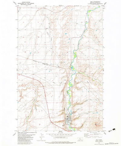 United States Geological Survey Belt, MT (1982, 24000-Scale) digital map