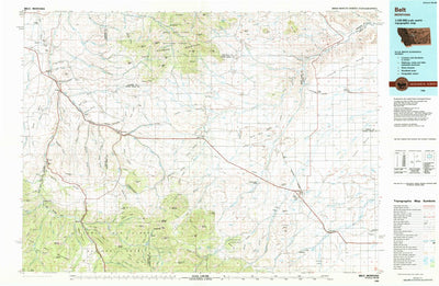United States Geological Survey Belt, MT (1984, 100000-Scale) digital map