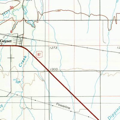 United States Geological Survey Belt, MT (1984, 100000-Scale) digital map
