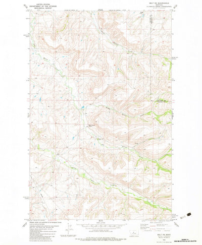 United States Geological Survey Belt NE, MT (1982, 24000-Scale) digital map