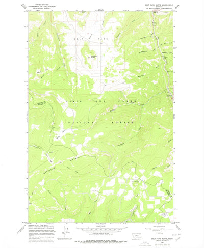 United States Geological Survey Belt Park Butte, MT (1967, 24000-Scale) digital map