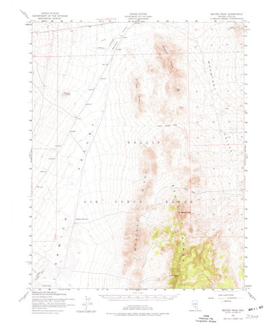 United States Geological Survey Belted Peak, NV (1952, 62500-Scale) digital map