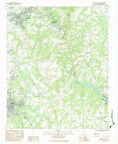 United States Geological Survey Belton East, SC (1983, 24000-Scale) digital map