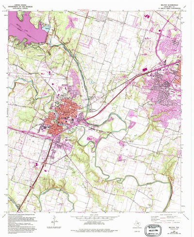 United States Geological Survey Belton, TX (1965, 24000-Scale) digital map
