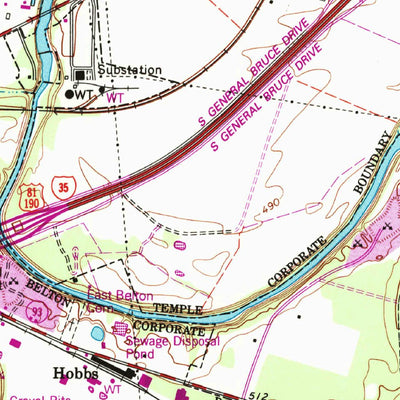 United States Geological Survey Belton, TX (1965, 24000-Scale) digital map