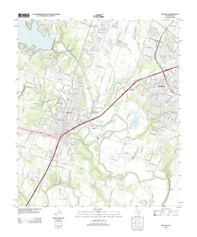 United States Geological Survey Belton, TX (2012, 24000-Scale) digital map