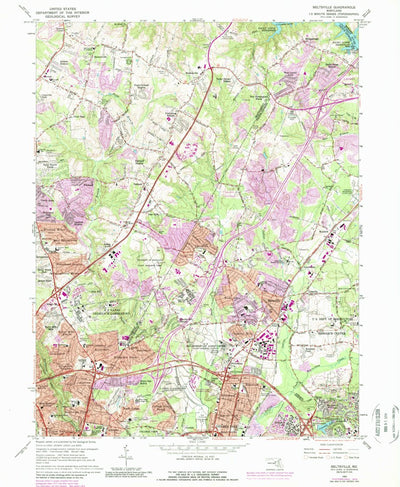 United States Geological Survey Beltsville, MD (1964, 24000-Scale) digital map