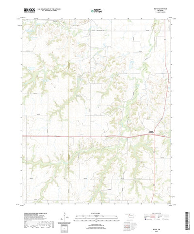 United States Geological Survey Belva, OK (2022, 24000-Scale) digital map