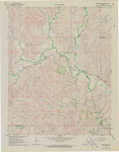 United States Geological Survey Belvidere, KS (1968, 24000-Scale) digital map