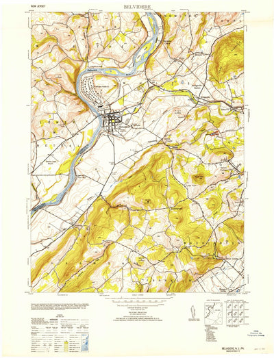 United States Geological Survey Belvidere, NJ-PA (1953, 24000-Scale) digital map