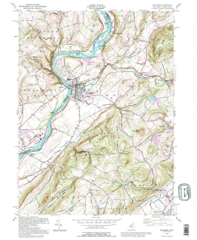United States Geological Survey Belvidere, NJ-PA (1992, 24000-Scale) digital map