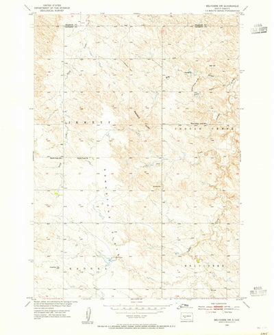 United States Geological Survey Belvidere NW, SD (1954, 24000-Scale) digital map
