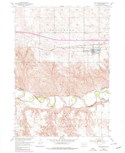 United States Geological Survey Belvidere, SD (1951, 24000-Scale) digital map