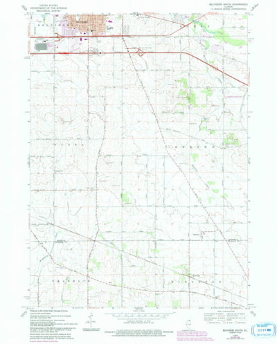 United States Geological Survey Belvidere South, IL (1968, 24000-Scale) digital map
