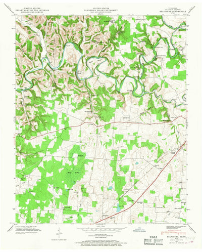 United States Geological Survey Belvidere, TN (1947, 24000-Scale) digital map