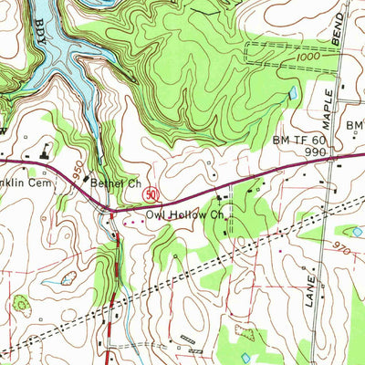 United States Geological Survey Belvidere, TN (1972, 24000-Scale) digital map