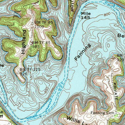 United States Geological Survey Belvidere, TN (1972, 24000-Scale) digital map