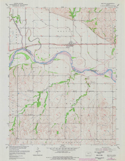 United States Geological Survey Belvue, KS (1953, 24000-Scale) digital map