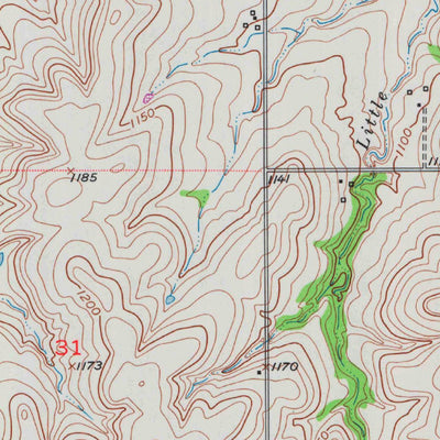United States Geological Survey Belvue, KS (1953, 24000-Scale) digital map