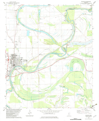 United States Geological Survey Belzoni, MS (1982, 24000-Scale) digital map