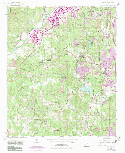 United States Geological Survey Ben Hill, GA (1954, 24000-Scale) digital map