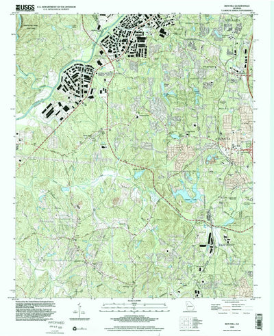 United States Geological Survey Ben Hill, GA (1999, 24000-Scale) digital map