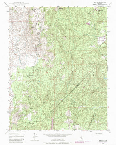 United States Geological Survey Ben Hur, CA (1947, 24000-Scale) digital map