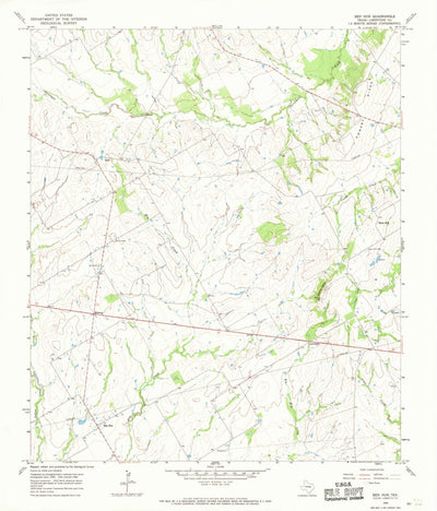 United States Geological Survey Ben Hur, TX (1966, 24000-Scale) digital map