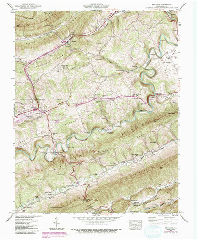United States Geological Survey Ben Hur, VA (1947, 24000-Scale) digital map