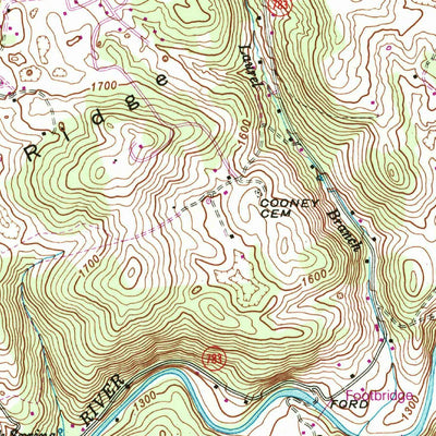 United States Geological Survey Ben Hur, VA (1947, 24000-Scale) digital map