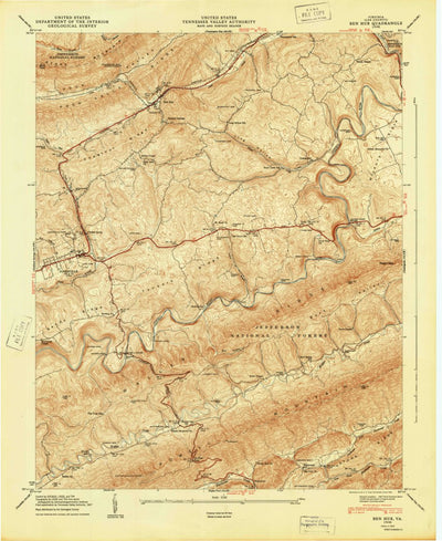 United States Geological Survey Ben Hur, VA (1949, 24000-Scale) digital map