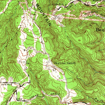United States Geological Survey Ben Lamond, CA (1943, 62500-Scale) digital map