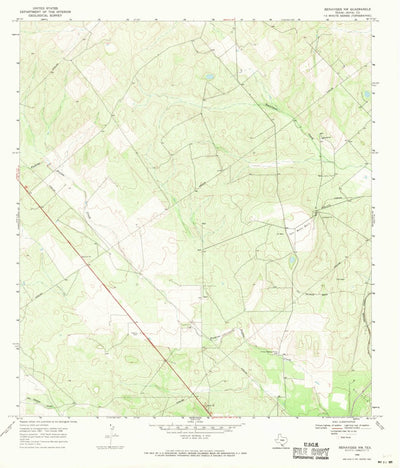United States Geological Survey Benavides NW, TX (1968, 24000-Scale) digital map